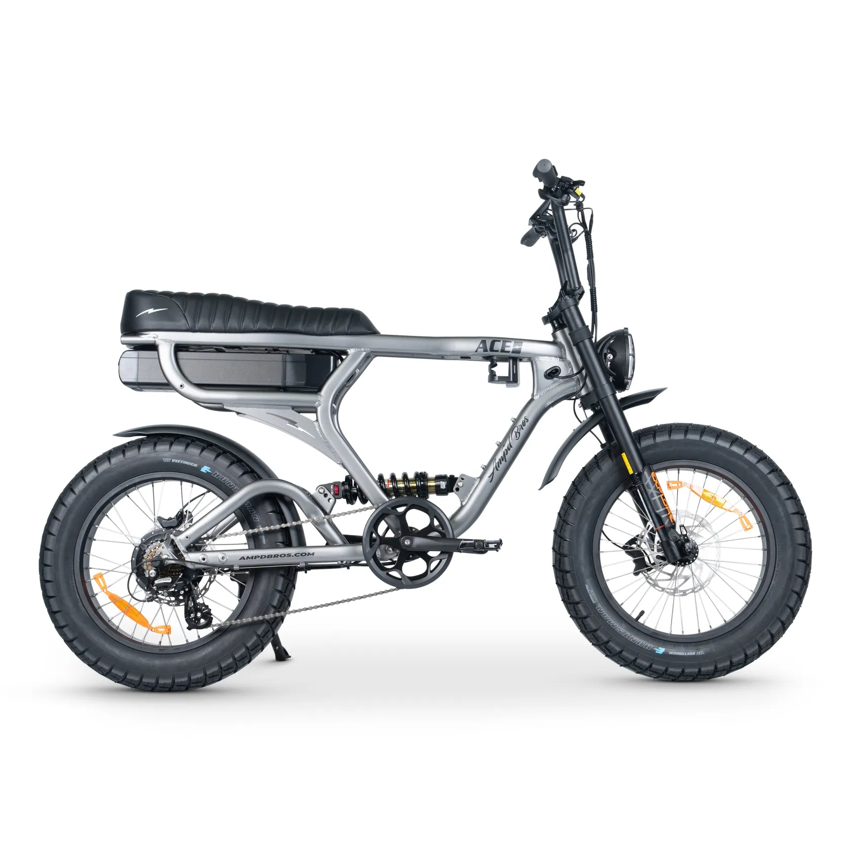 Series 4 ACE-X PRO Dual Suspension Electric Bike Matte Titanium Color