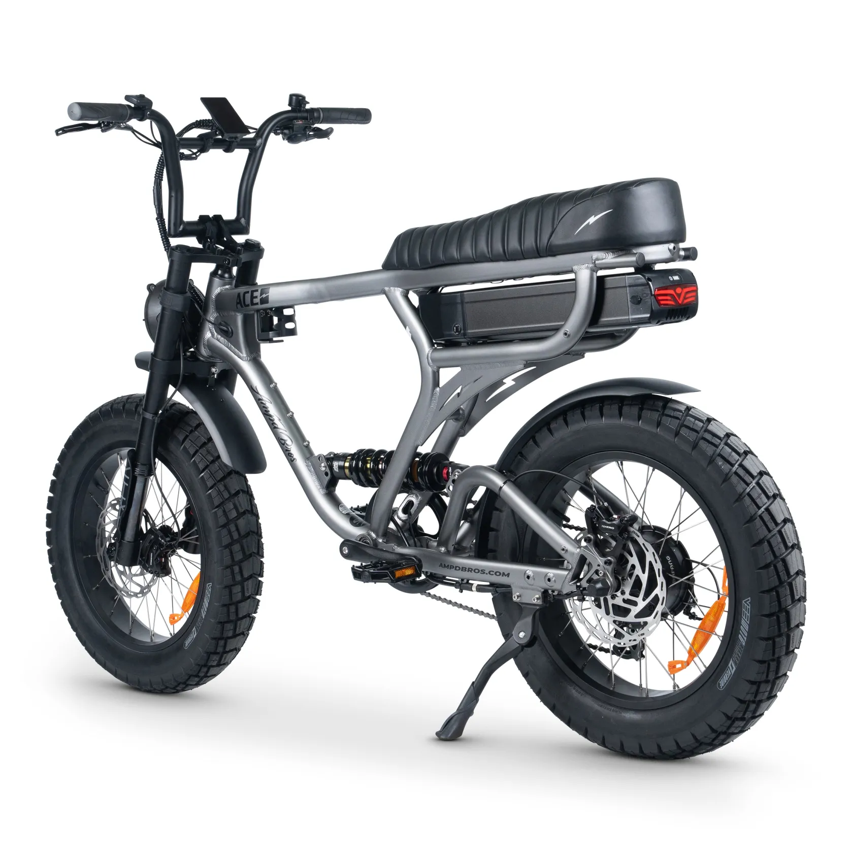 Series 4 ACE-X PRO Dual Suspension Electric Bike Matte Titanium Color - Image 4