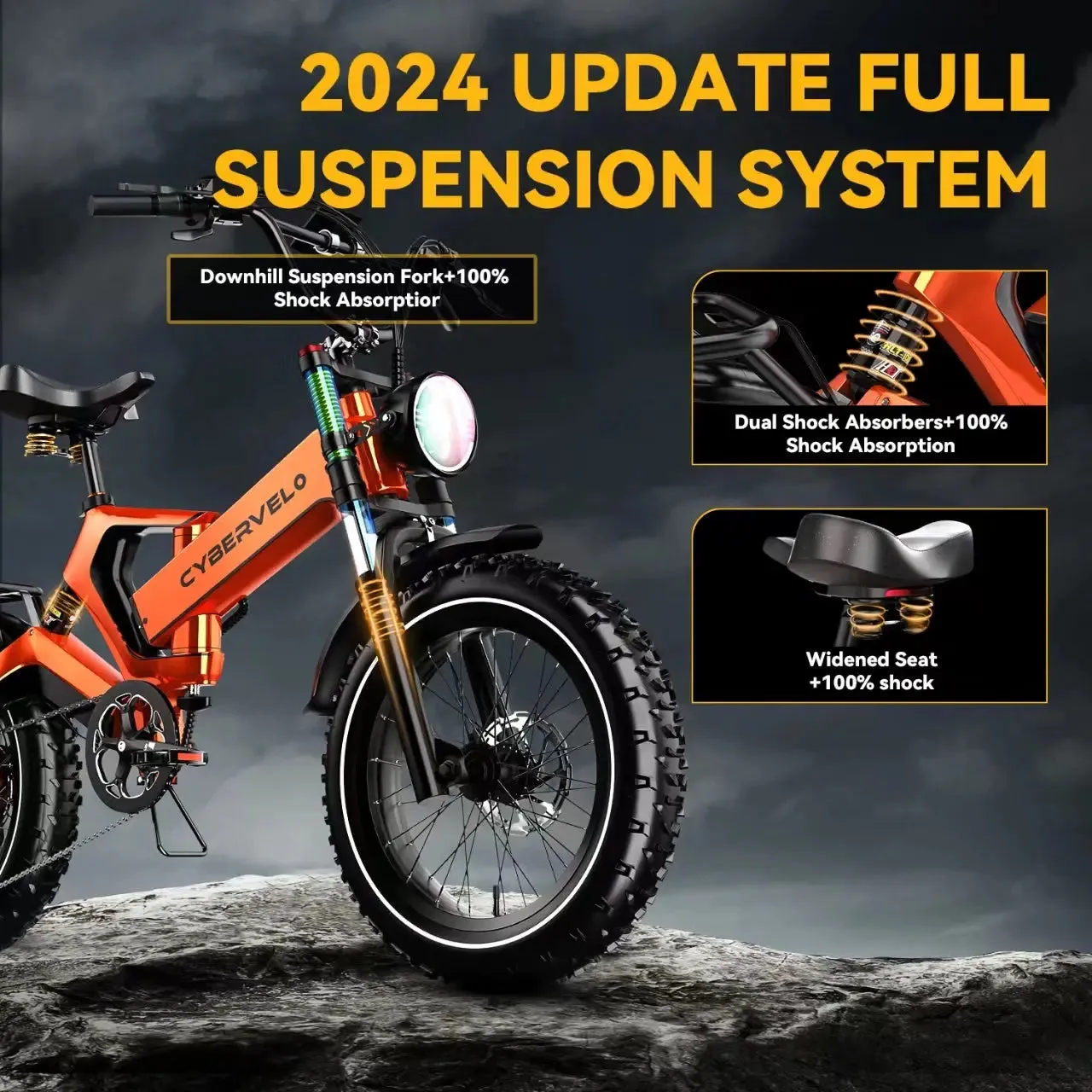 E-Bike EK9 boasts Orange Color - Image 3